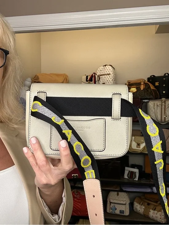 Marc Jacobs Snapshot Convertible Belt Bag Crossbody Tri-Color Saffiano Leather - Picture 4 of 12